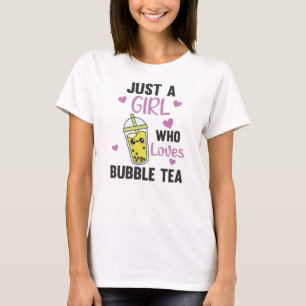 Just A Girl The Bubble Tea Loves Boba Kawaii T-Shirt