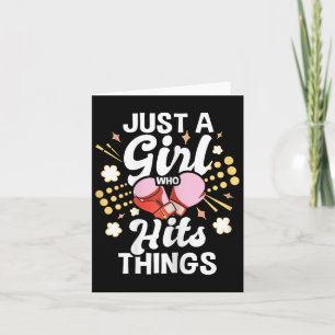Just A Girl Who Hits Things - Kickboxing Kickboxer Card