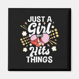Just A Girl Who Hits Things - Kickboxing Kickboxer Magnet