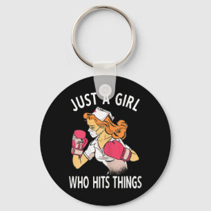 Just A Girl Who Hits Things Nurse Boxing Key Ring