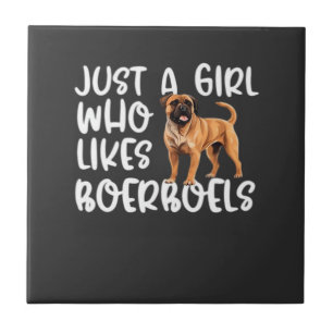 Just A Girl Who Likes Boerboels Classic T-Shirt Ceramic Tile