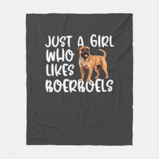Just A Girl Who Likes Boerboels Classic T-Shirt Fleece Blanket