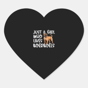 Just A Girl Who Likes Boerboels Classic T-Shirt Heart Sticker