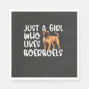 Just A Girl Who Likes Boerboels Classic T-Shirt Napkin