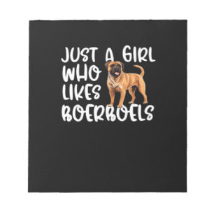 Just A Girl Who Likes Boerboels Classic T-Shirt Notepad