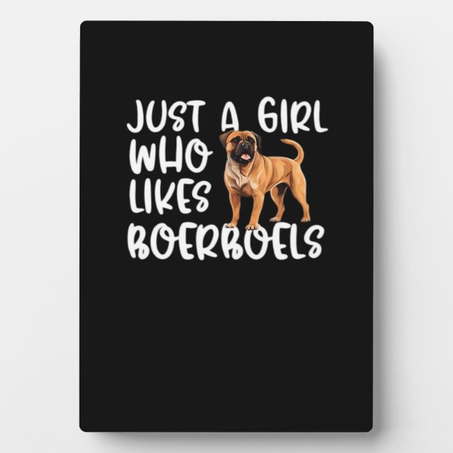 Just A Girl Who Likes Boerboels Classic T-Shirt Plaque (Front)