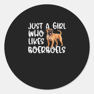 Just A Girl Who Likes Boerboels Classic T-Shirt Round Sticker