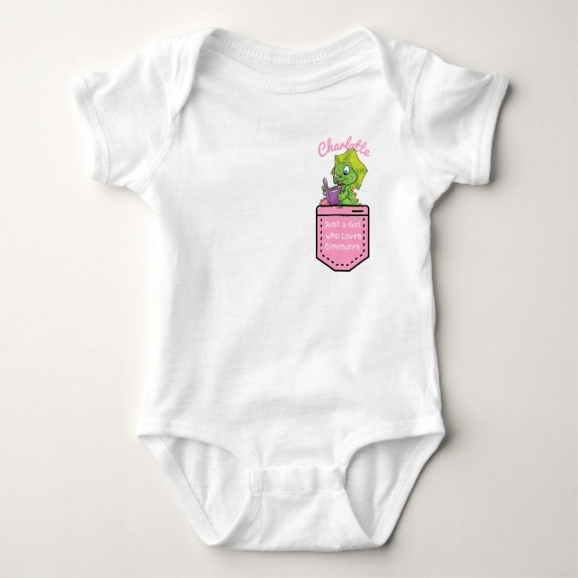 Just a Girl Who Likes Dinosaurs  Baby Bodysuit (Front)