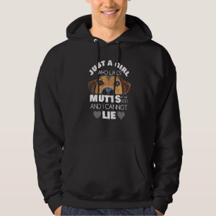 Just A Girl Who Likes Mutts Dog Animal Rescue Hoodie