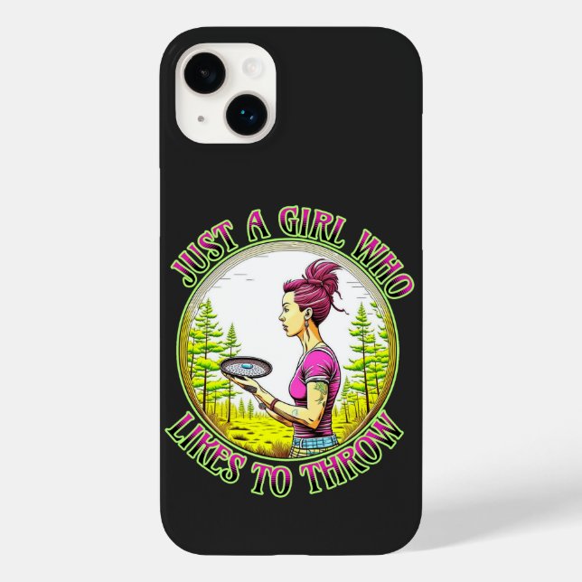 Just a Girl Who Likes to Throw | Disc Golf  Case-Mate iPhone Case (Back)