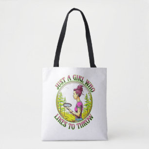 Just a Girl Who Likes to Throw Disc Golf Tote Bag