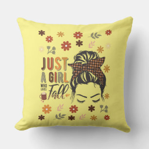 Just A Girl Who Love A Fall Cushion
