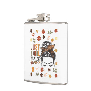 Just A Girl Who Love A Fall Hip Flask