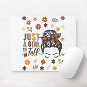 Just A Girl Who Love A Fall Mouse Pad