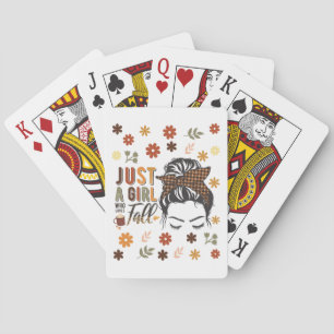 Just A Girl Who Love A Fall Playing Cards