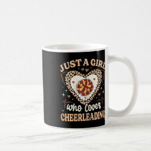 Just A Girl Who Love Cheerleading Cheetah Print Ch Coffee Mug