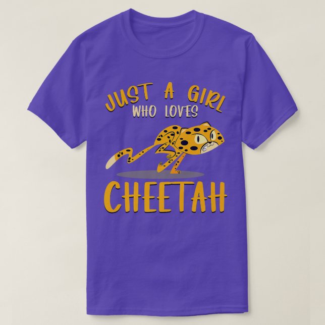 Just A Girl Who Love Cheetah Fastest Cat Cheetah P T-Shirt (Design Front)