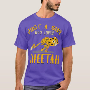 Just A Girl Who Love Cheetah Fastest Cat Cheetah P T-Shirt