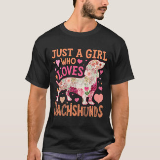 Just A Girl Who Love Dachshund T-Shirt
