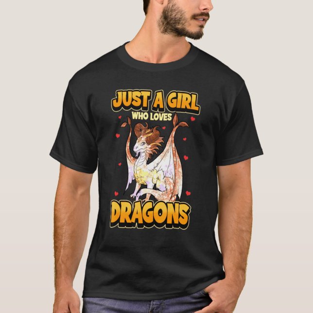 Just A Girl Who Love Dragons Des By Haikyuus T-Shirt (Front)