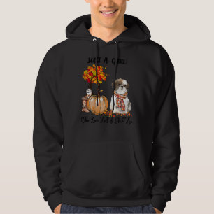 Just A Girl Who Love Fall And Shih Tzu Dog     Hoodie