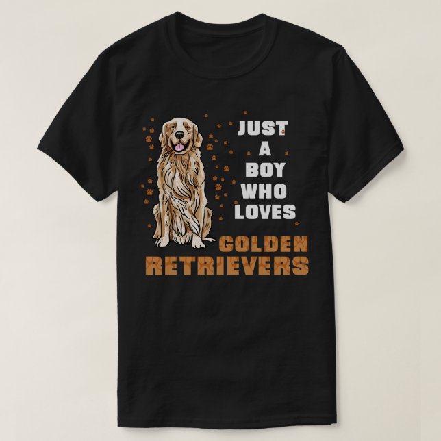 Just A Girl Who Love Golden Retrievers 1 T-Shirt (Design Front)
