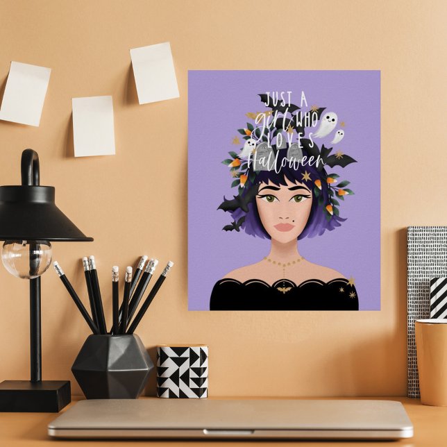 Just A Girl Who Love Halloween Costume Beauty Post Poster (Creator Uploaded)