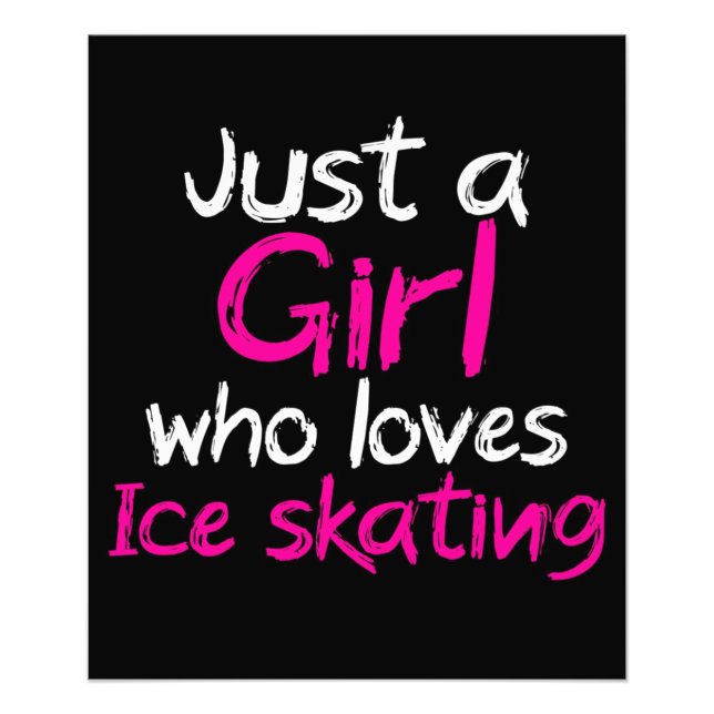 Just a girl who love ice skating photo print (Front)