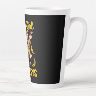 Just A Girl Who Love Monkeys Latte Mug