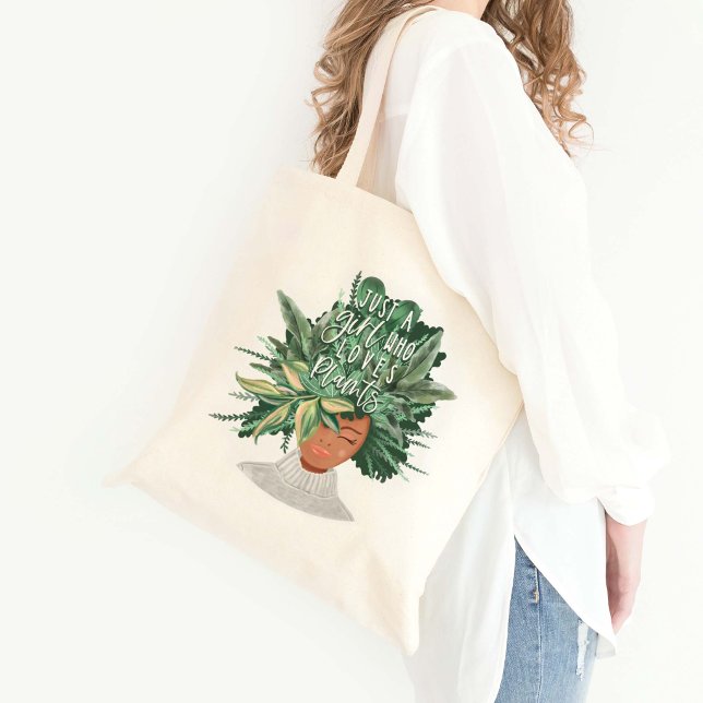 Just A Girl Who Love Plants | Crazy Plant Lady Tote Bag