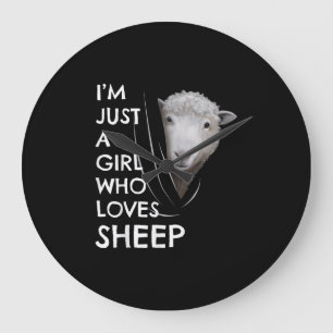 Just A Girl Who Love sheep Sheep Fans gift Large Clock
