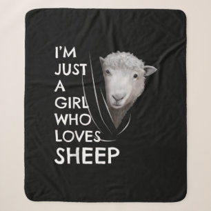 Just A Girl Who Love sheep   Sheep Fans gift Sherpa Blanket