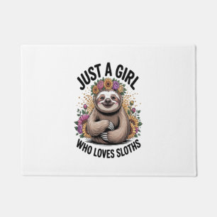 just a girl Who love sloths Doormat