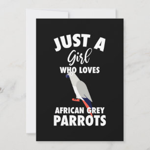Just A Girl Who Loves African Grey Parrot Invitation