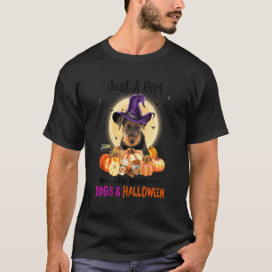 Just A Girl Who Loves Airedale Terrier And Hallowe T-Shirt