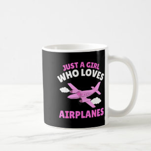 Just A Girl Who Loves Airplanes Kids Toddler Baby Coffee Mug