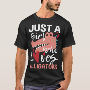 Just A Girl Who Loves Alligators Gator Zoo Animal T-Shirt