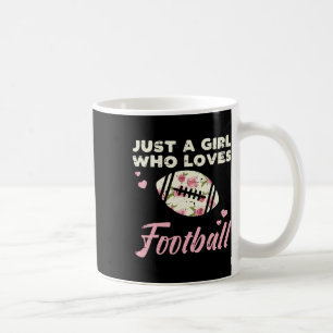 Just A Girl Who Loves American Football Flowers Gi Coffee Mug