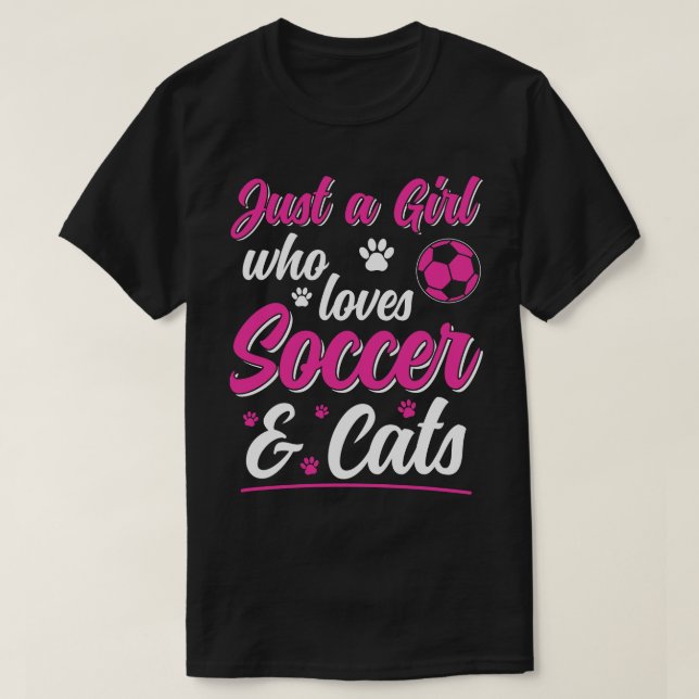 Just a Girl Who Loves and Cats Women Player 1 T-Shirt (Design Front)