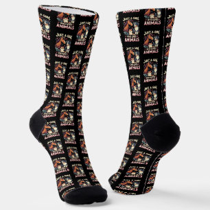 Just A Girl Who Loves Animals Cute Animal Lover Socks