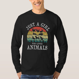 Just A Girl Who Loves Animals - Cute & Heartfelt T-Shirt
