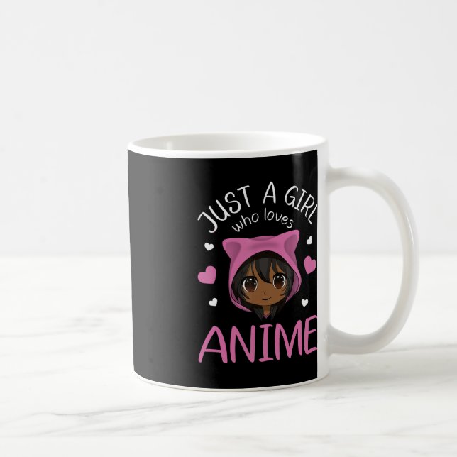 Just a girl who loves Anime African American Girls Coffee Mug (Right)