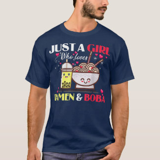 Just a Girl Who Loves Anime and Boba Bubble Tea Gi T-Shirt