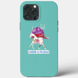 Just A Girl Who Loves Anime and horses Wholesome iPhone 13 Pro Max Case