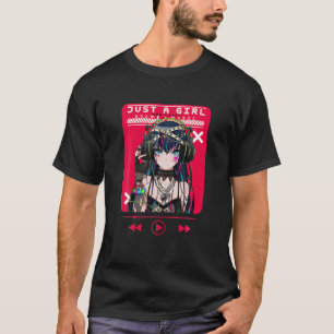 Just A Girl Who Loves Anime And Music Kawai Pastel T-Shirt
