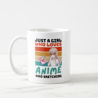 Just A Girl Who Loves Anime And Sketching -  Coffee Mug
