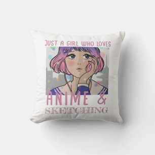 Just a girl who loves anime and sketching cushion