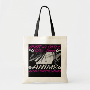 Just a girl who loves anime and sketching tote bag