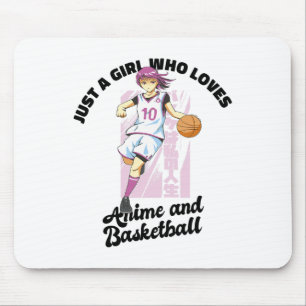 Just A Girl Who Loves Anime And Sketll Player Anim Mouse Pad