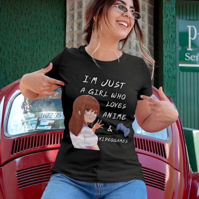 Just a Girl Who Loves Anime and Videogames Japan T-Shirt (Creator Uploaded)